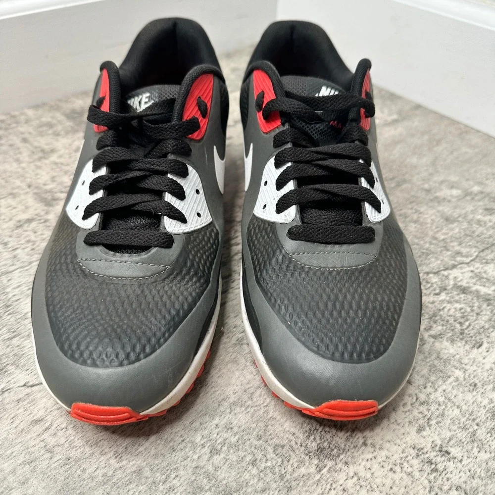 Nike Air Max 90 G Golf Shoes Black Anthracite Chile Red‎ CU9978-002 Mens